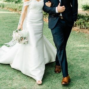 Indochino Hamilton Sharkskin Navy dress pants